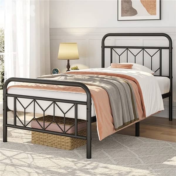 metal bed | modern | diamond pattern 4