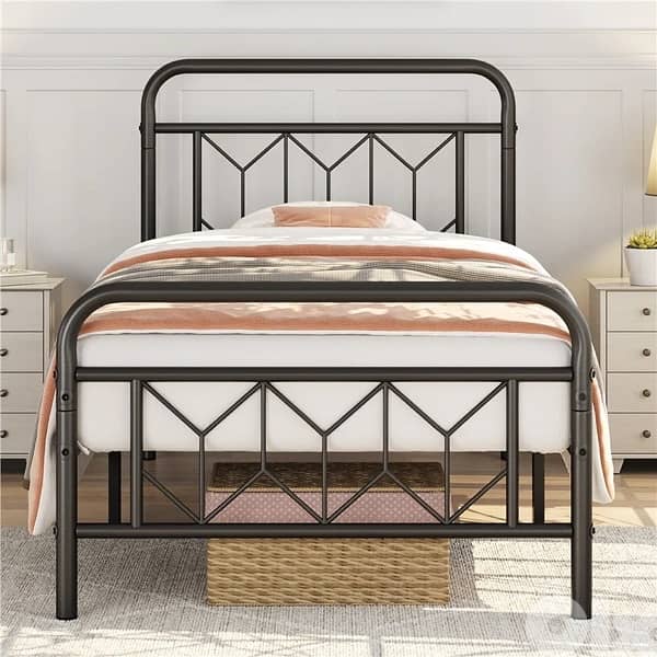 metal bed | modern | diamond pattern 6