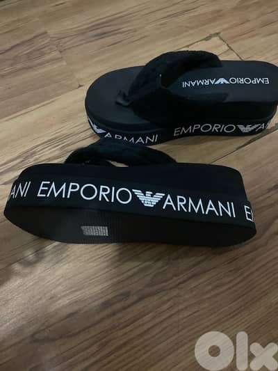 barely used Armani flip flops