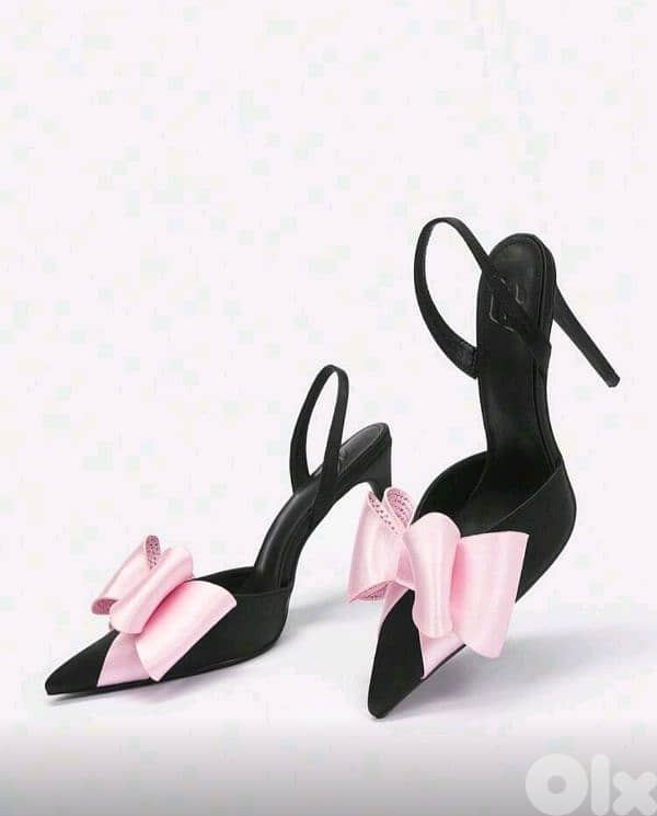 New Elegant Woman Pointed Toe Back Strap Bow High Heels 3