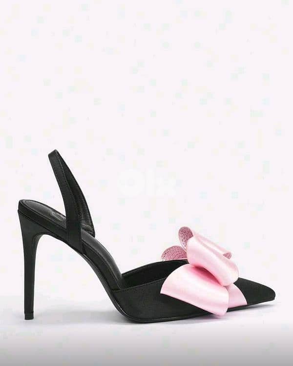 New Elegant Woman Pointed Toe Back Strap Bow High Heels 7
