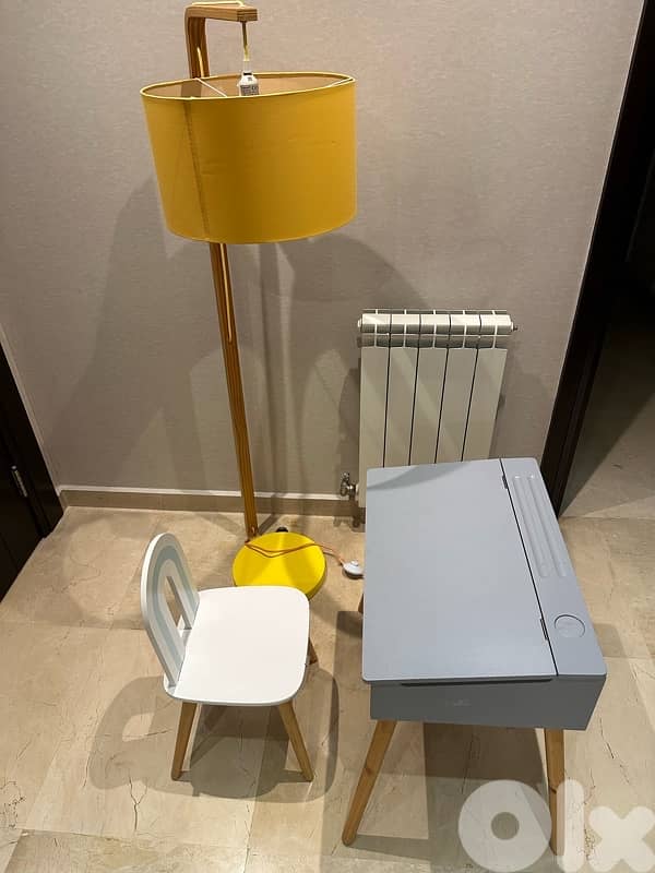 study desk chair and lamp 1