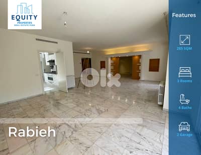 285 SQM Apartment For Rent In Rabieh شقة للإيجار #DH25616