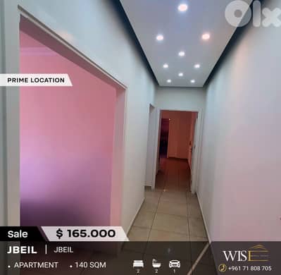 140 SQM Apartment for SALE in the heart of Jbeil!
