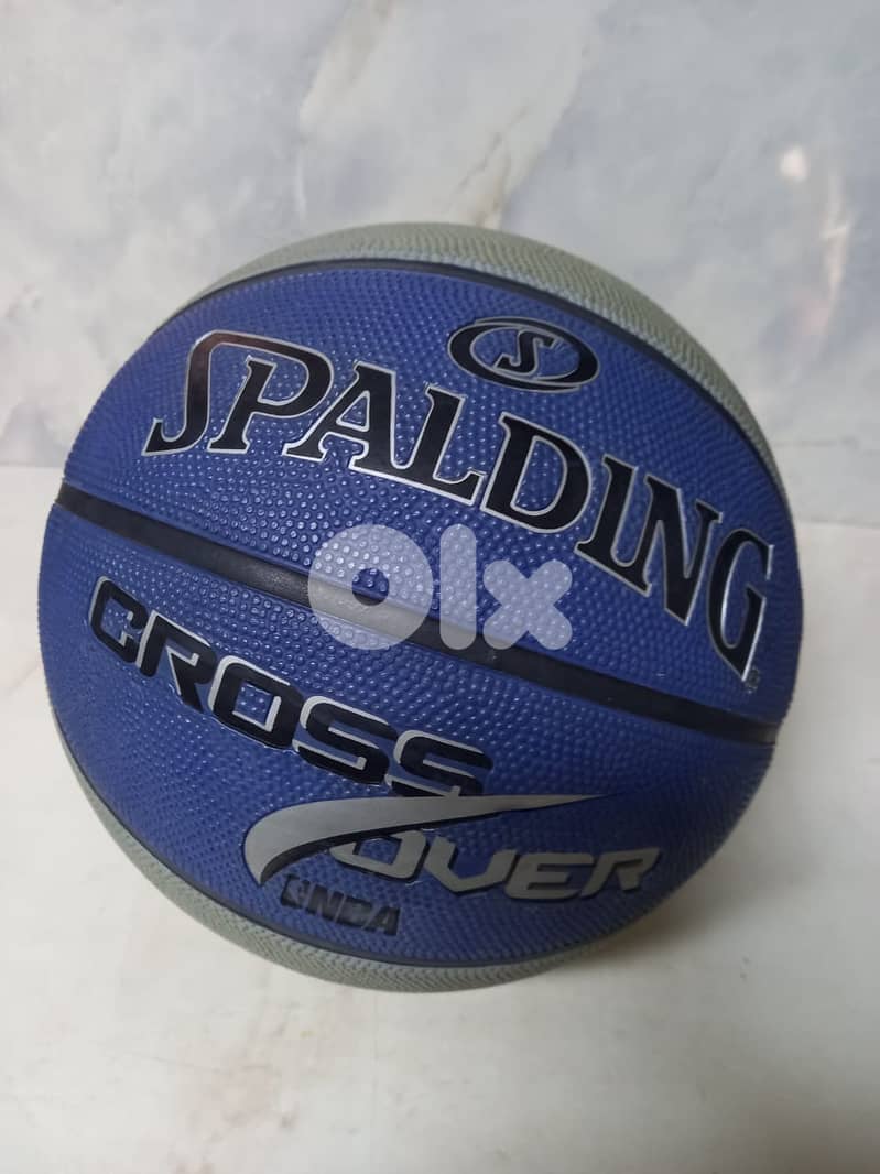 Spalding-Basketball-Cross Over Greay Blue size 5 1