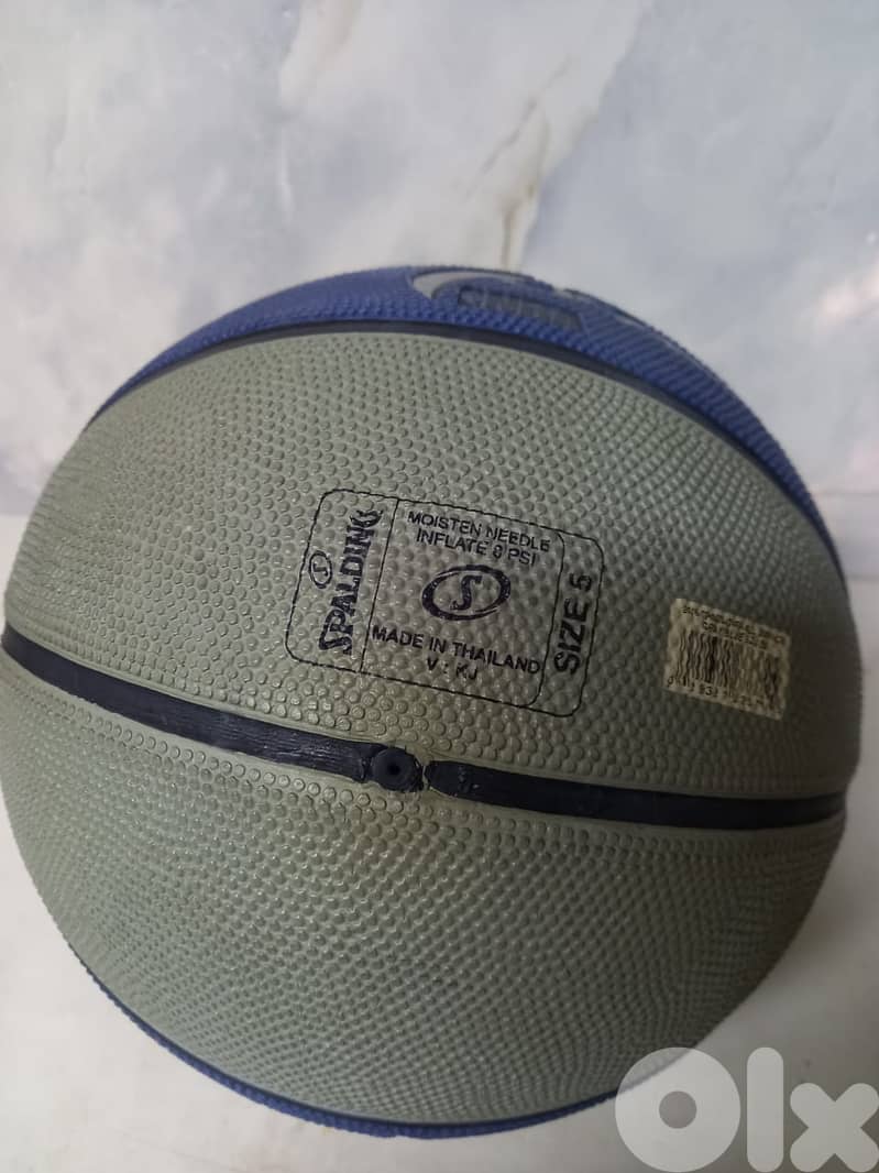 Spalding-Basketball-Cross Over Greay Blue size 5 2