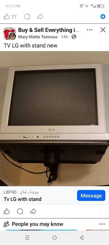 tv LG with stand