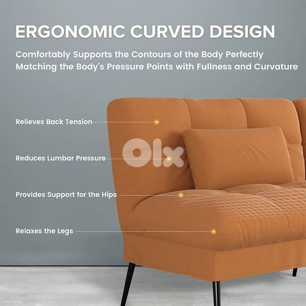 sofa bed camel color 2