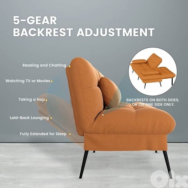 sofa bed camel color 3