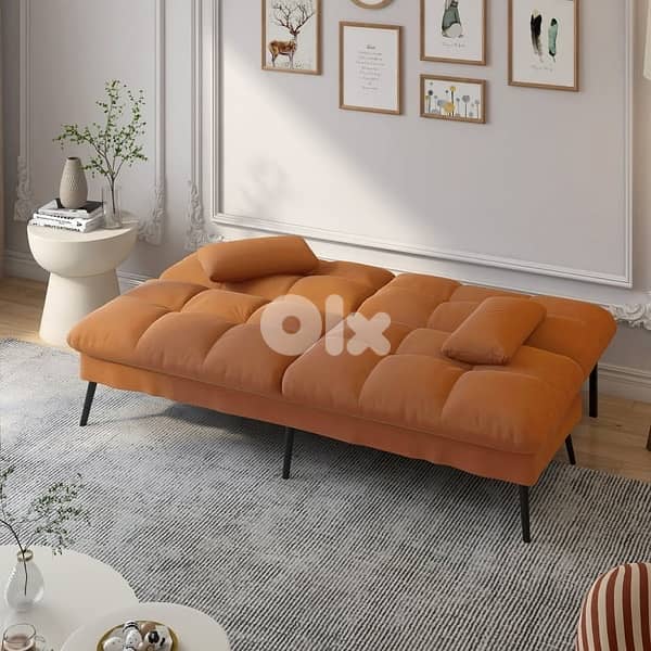 sofa bed camel color 4