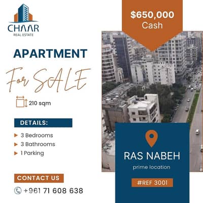 Apartment for Sale in Ras El Nabeh - شقة للبيع في راس النبع - #R3001