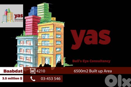 Baabdat 4210m2 | 6500m2 Built up Area | Prime Location | Catch | TCH