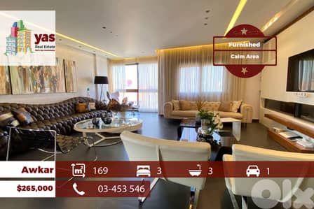 Awkar 169m2 | Furnished | Calm Area | Prime Location | Catch | OH