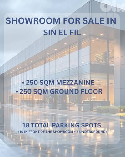 RAO26-4879 Showroom 500 sqm for Sale in Beirut