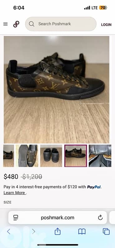 L  V  men monogram sneakers shoes