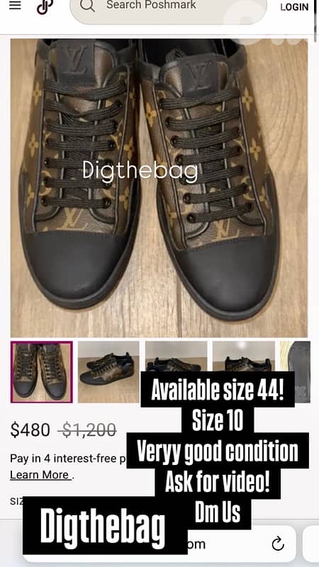 L  V  men monogram sneakers shoes 1