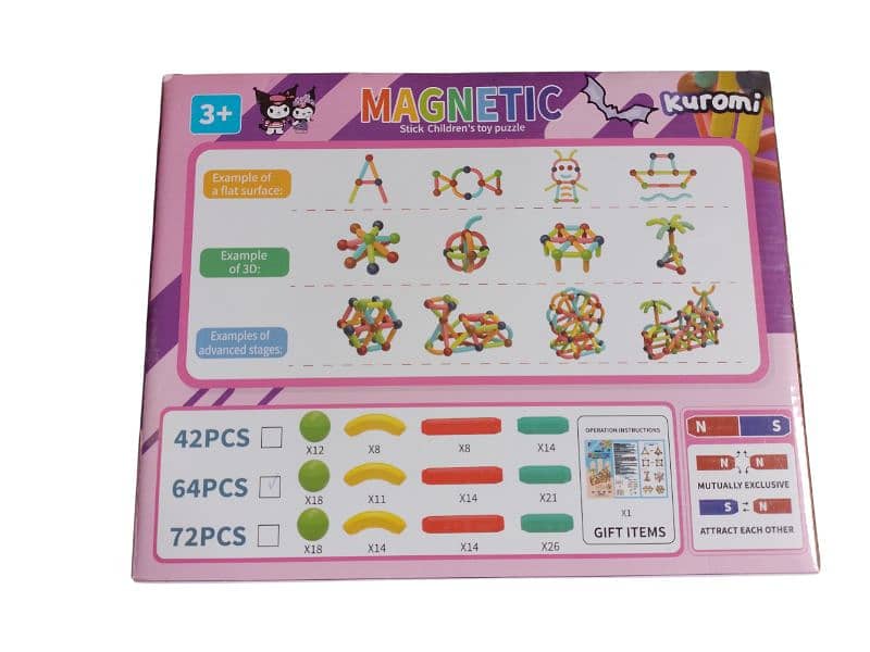 64 pieces magnetic stick 1