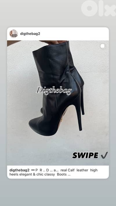 p r   calf leather mini booties size 39!