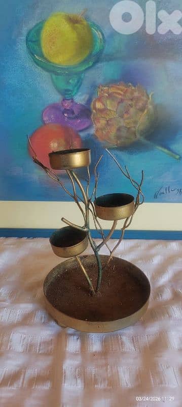 Stunning Gold Twig & Berry Style Votive Holder