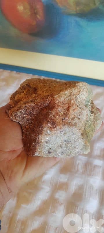 Mexican Green Fluorite Crystals rock 3