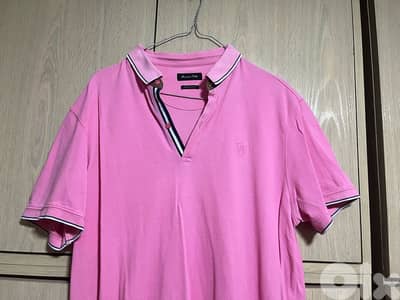 massimu dutti pink polo shirt
