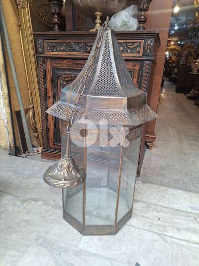 فانوس شرقي انتيك رائع جدا ومميز برونز شغل فني يدوي
