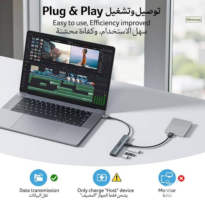 Acer 5-In-1 USB C Hub 5