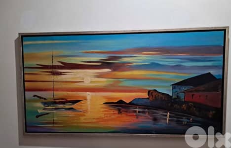 Grand tableau paysage coucher de soleil _  Style moderne