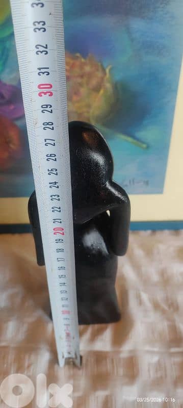 Vintage Thinker Statue Senegal Black 2