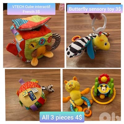 Sensory baby toys set  like new