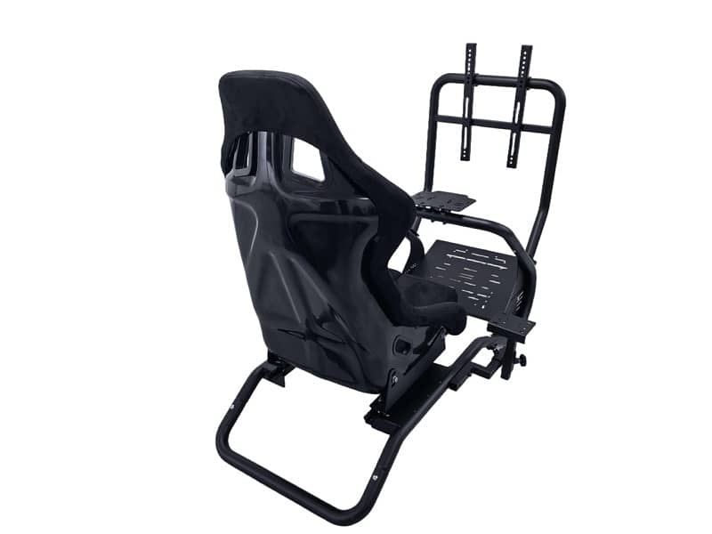 Deadskull alcantara racing seat + TV/Monitor mount & shifter stand 1