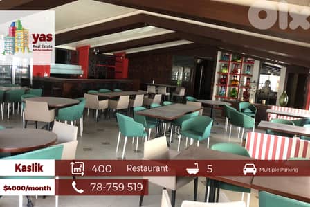 Kaslik 400m2 | Furnished Restaurant | Prime Location | Rent | EH |
