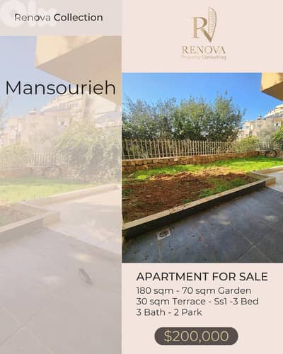 Apartment for sale in Mansourieh