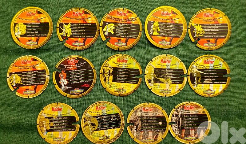 Digimon Master pogs 1