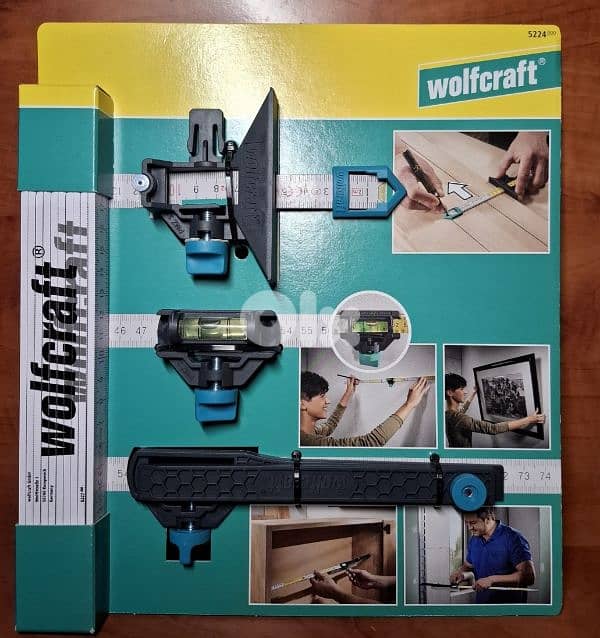 wolfcraft Conversion Set for internal measurements ,Double Rule 4-pcs 2