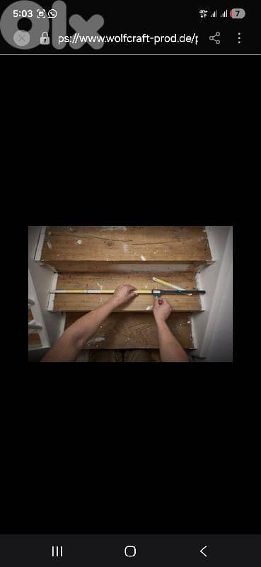 wolfcraft Conversion Set for internal measurements ,Double Rule 4-pcs 7