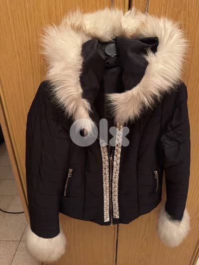 fur jacket oxygen size medium