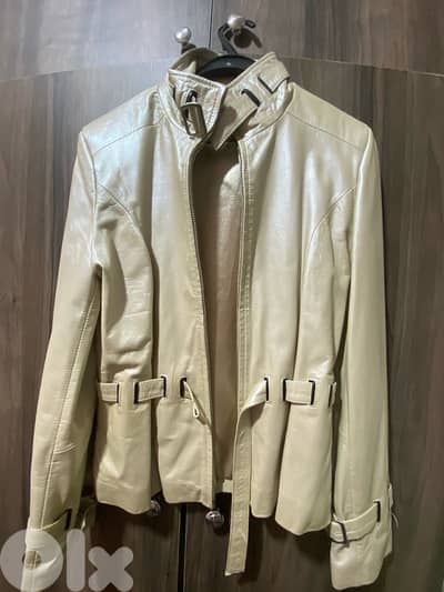gold leather jacket
