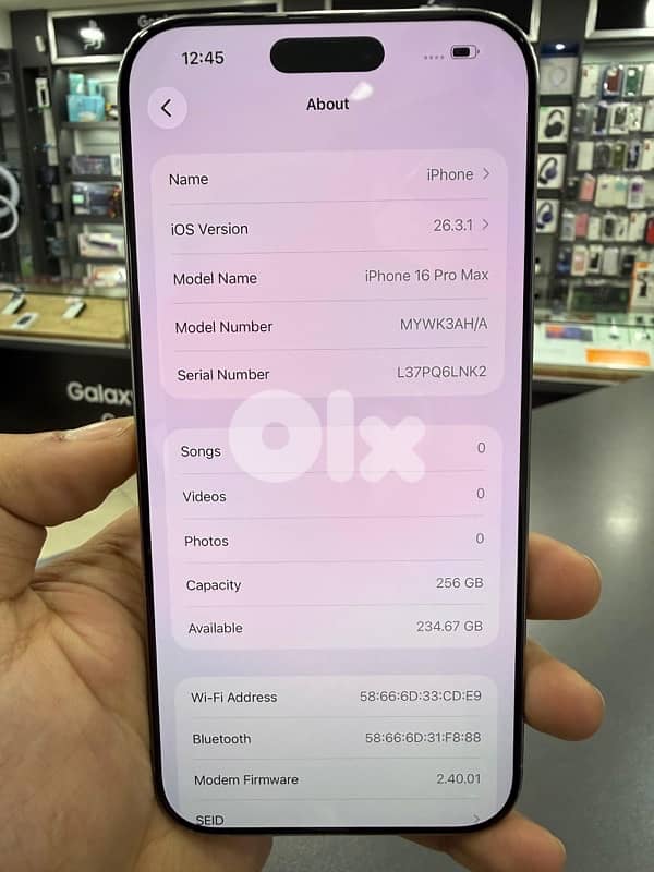 IPHONE 16 PROMAX 256GB USED 4