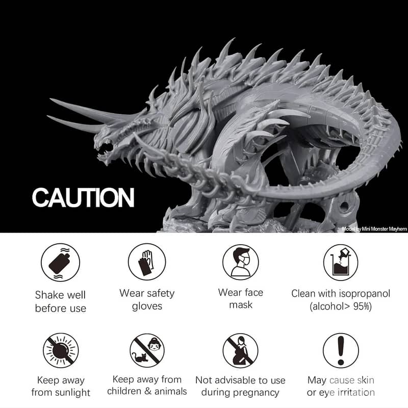 Jamghe Art Engineering 3D Printing Resin, 1000g, White 4