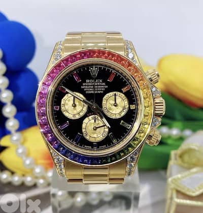 Rolex 126598RBOW Gold Rainbow Daytona Watch with Original Diamonds