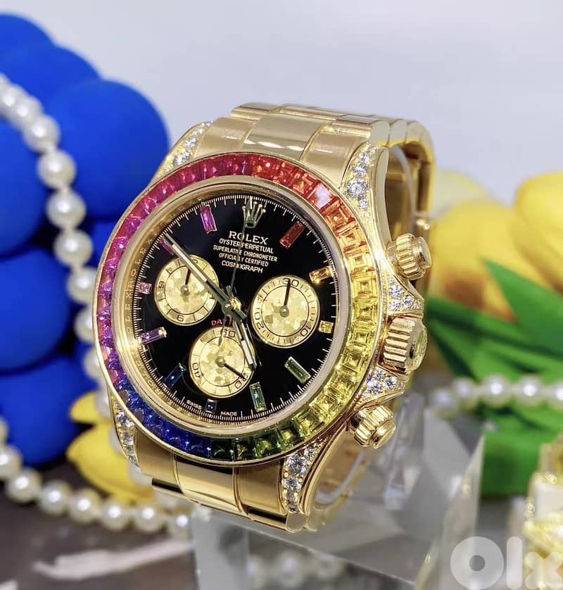 Rolex 126598RBOW Gold Rainbow Daytona Watch with Original Diamonds 1