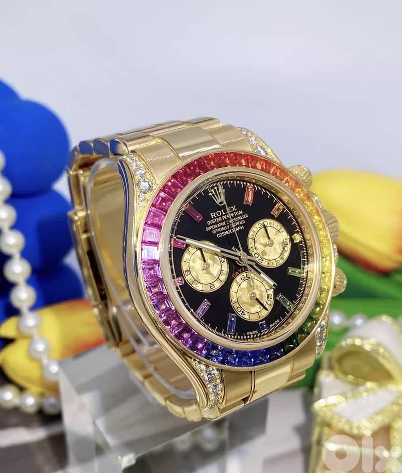 Rolex 126598RBOW Gold Rainbow Daytona Watch with Original Diamonds 3
