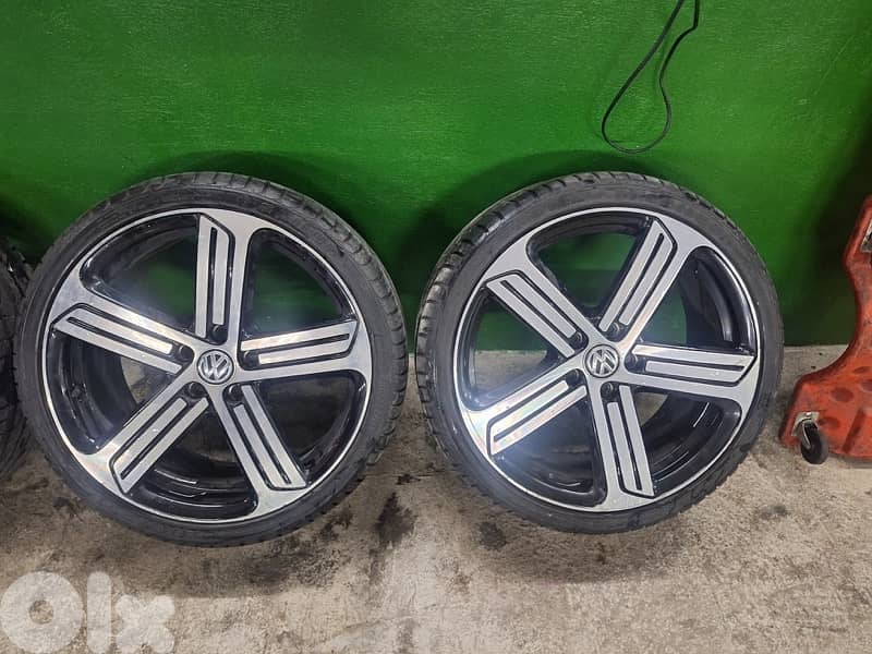 VW golf R rims and tires 3