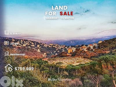 Land For SALE In Baabdat أرض للبيع #GS