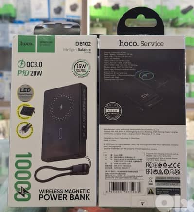 HOCO POWER BANK WIRELESS MAGNETIC 10000MAH DB102