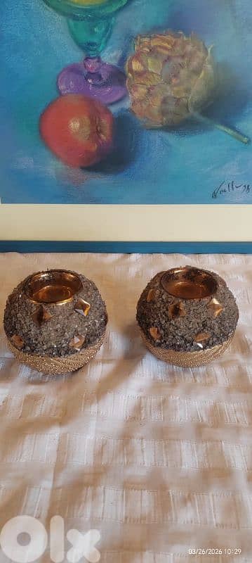 Beautiful pair of tea light