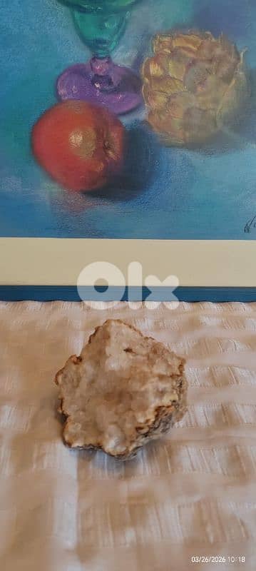 White quartz geode, rock