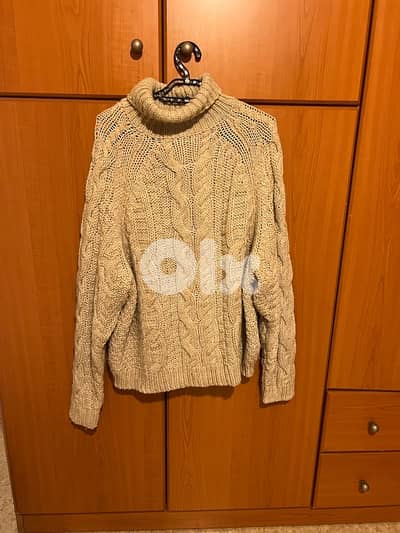 knitted beige sweater
