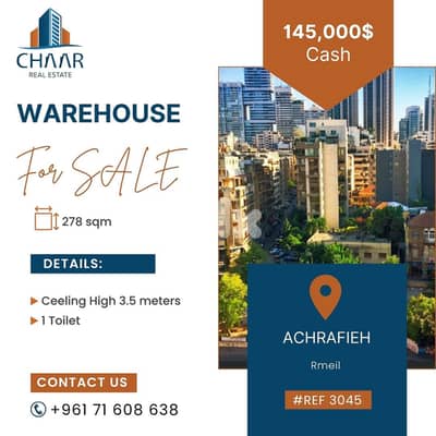 Warehouse for Sale in Achrafieh - مستودع للبيع في اشرفية - #R3045